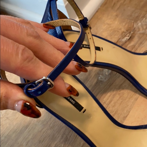 Zara Royal a blue Sandals Sz 9 - Picture 6 of 6